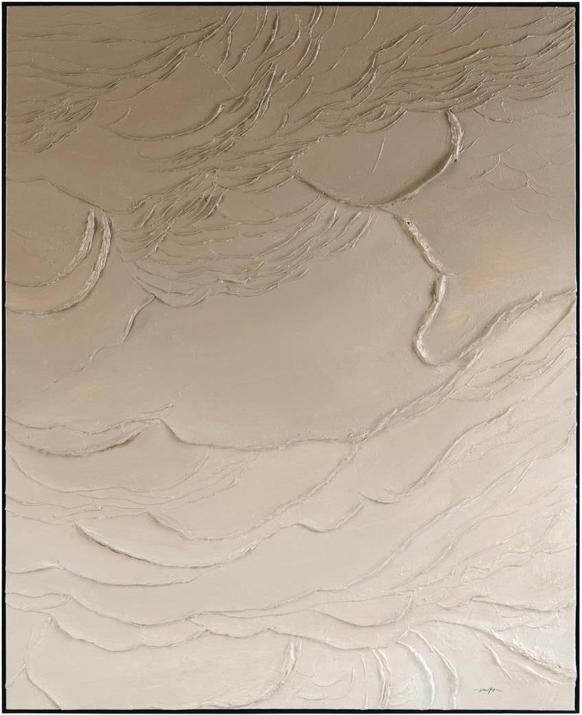 Teng Fei Elegant Abstract Art Vertical Framed Lithograph 59.75x48: Teng Fei Elegant Abstract Art Vertical Framed Lithograph 59.75x48 Discover the stunning elegance of this neutral abstract art piece by renowned artist Teng Fei. This captivating lithograph is presente