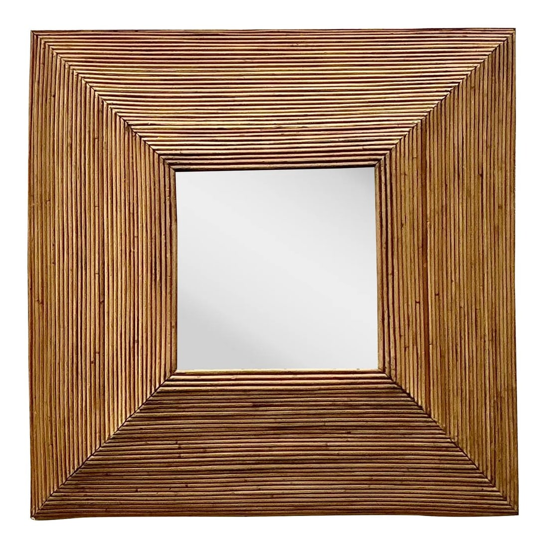 Vintage Coastal Pencil Reed Mirror with Intricate Detailing 35.5 x 35.5 in Sienna: Vintage Coastal Pencil Reed Mirror with Intricate Detailing 35.5 x 35.5 in Sienna Enhance your space with this Vintage Coastal Pencil Reed Mirror, a perfect blend of style and functionality. This mirr