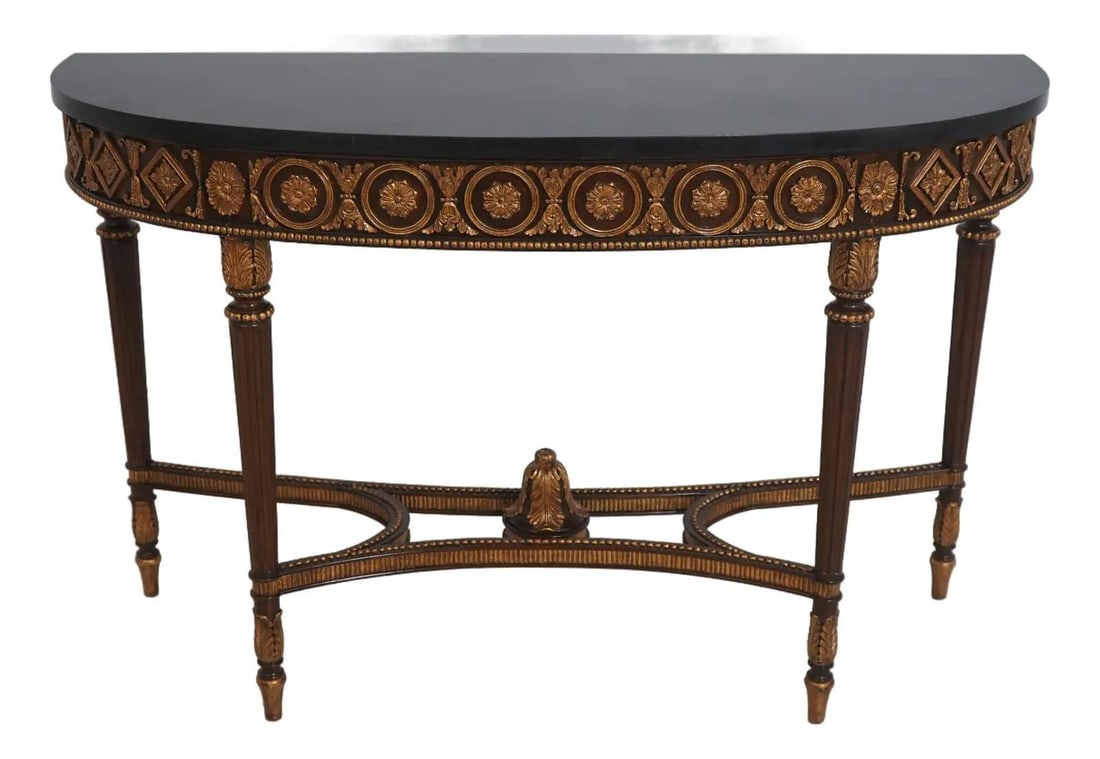 French Louis XVI Style Mahogany Console Table With Marble Top Model 3430-824 (1 of 10)