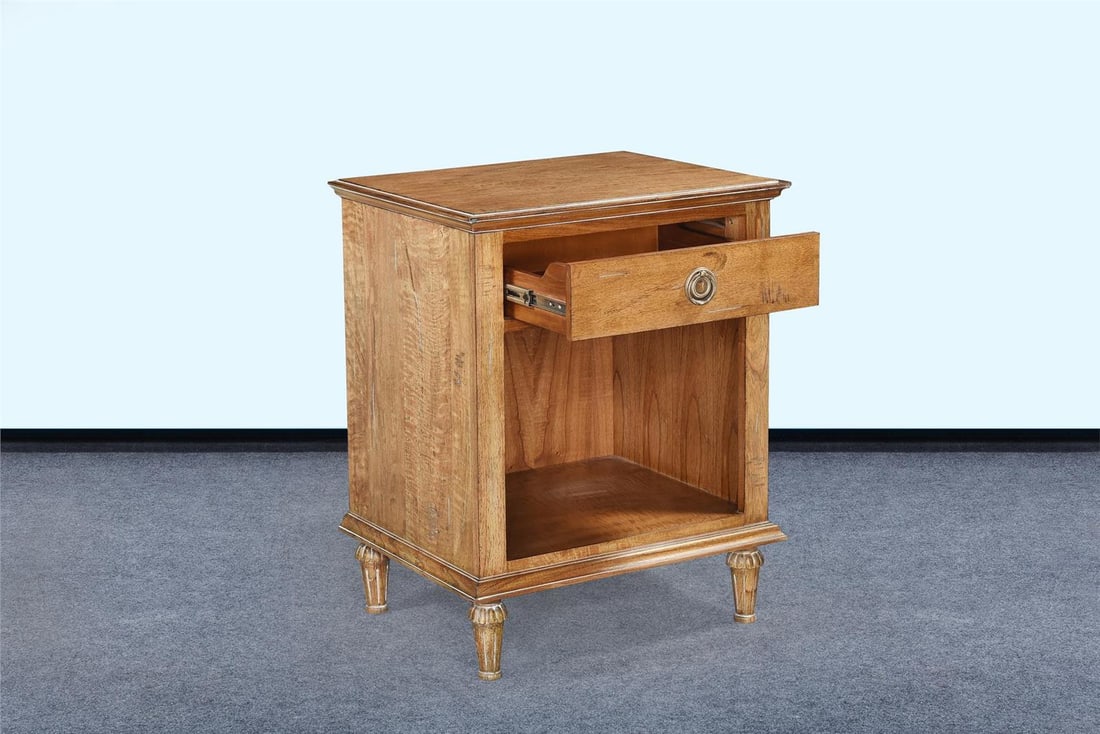 Stylish Milano Beachwood Open Nightstand 30H x 24W x 19D (1 of 1)