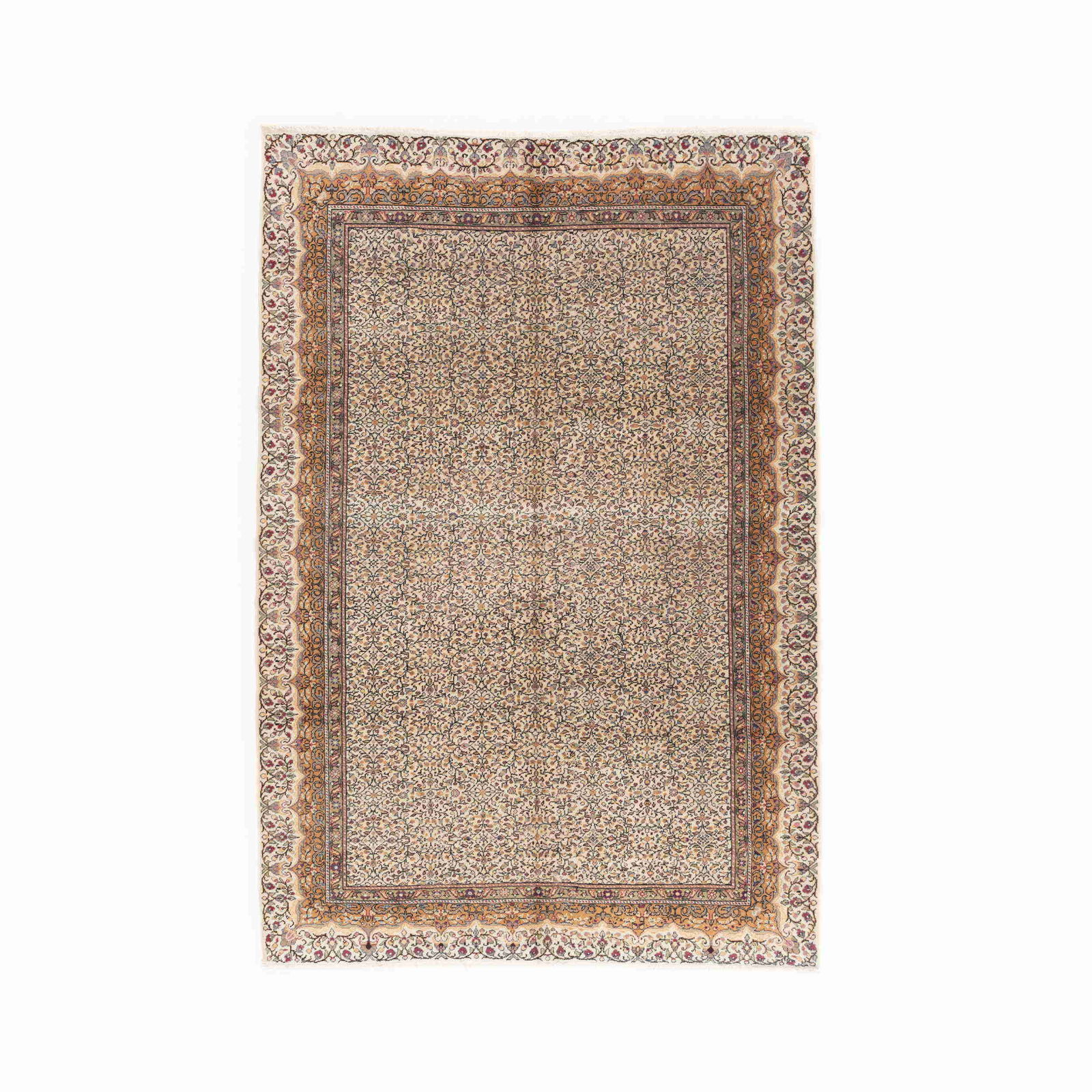 Authentic Handmade Kayseri Wool Carpet 78.7 x 118.1 Inches: Authentic Handmade Kayseri Wool Carpet 78.7 x 118.1 Inches Experience the artistry of traditional craftsmanship with this Authentic Handmade Kayseri Wool Carpet. Originating from Kayseri, Turkey, this