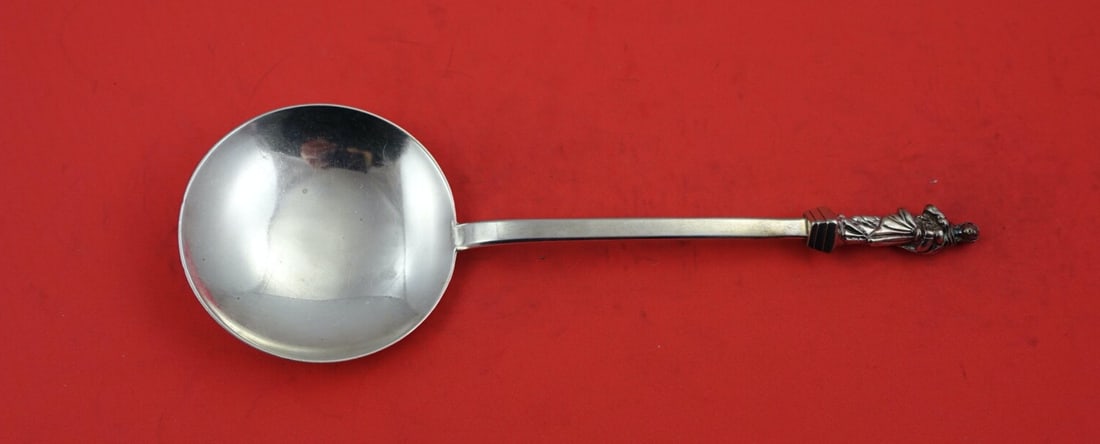 Apostles Pattern Sterling Silver Berry Spoon 8 1/8 Inch: Apostles Pattern Sterling Silver Berry Spoon 8 1/8 Inch Enhance your dining experience with this stunning Apostles Berry Spoon, crafted from sterling silver by English Sterling. This exquisite serving