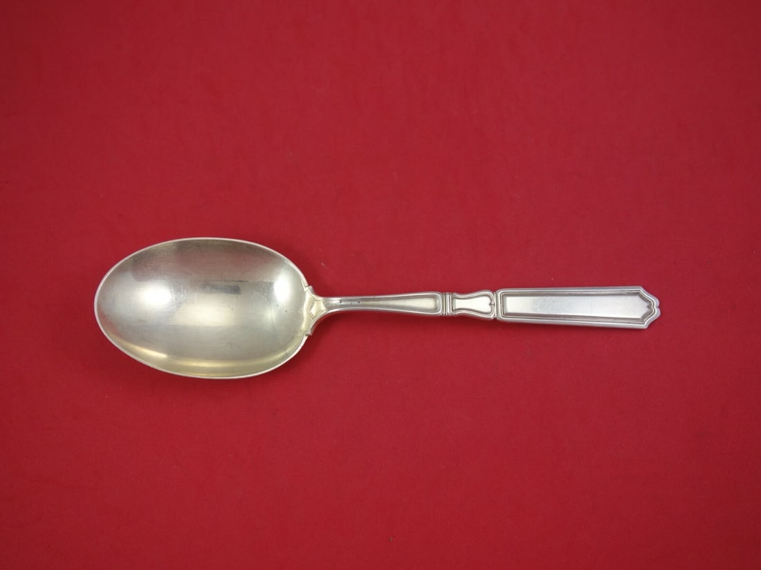 Gorham Saint Dunstan Sterling Silver Vegetable Serving Spoon 8 3/4 inch: Gorham Saint Dunstan Sterling Silver Vegetable Serving Spoon 8 3/4 inch This exquisite vegetable serving spoon is from the renowned Saint Dunstan pattern by Gorham, crafted in sterling silver. Measuri