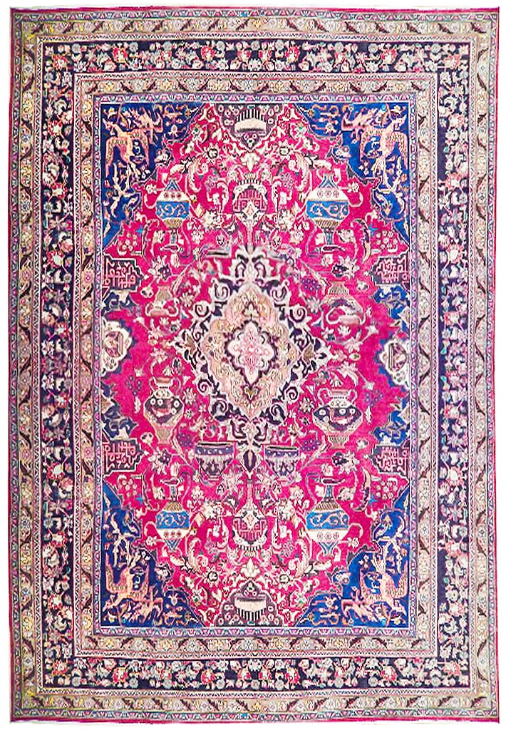 Handmade Persian Kashmar Rug 9'10 x 12'5 Semi-Antique Red: Handmade Persian Kashmar Rug 9'10 x 12'5 Semi-Antique Red Free continental US Shipping Experience the beauty of this 9' 10" x 12' 5" Handmade Semi Antique Persian Kashmar Rug, a stunning representatio