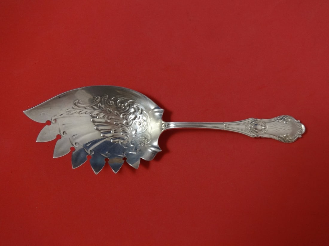 Gorham Regent Sterling Silver Macaroni Server 9 3/8 Inch Monogrammed: Gorham Regent Sterling Silver Macaroni Server 9 3/8 Inch Monogrammed Enhance your dining experience with this exquisite Sterling Silver Macaroni Server from the Regent pattern by Gorham. Measuring 9 3