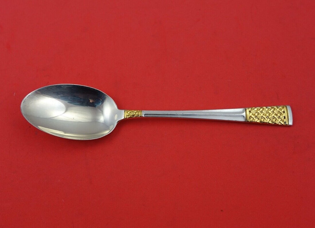 Lunt Golden Columbine Sterling Silver Soup Spoon 6 3/4 Inches: Lunt Golden Columbine Sterling Silver Soup Spoon 6 3/4 Inches Introducing the Golden Columbine by Lunt Sterling Silver Place Soup Spoon, measuring 6 3/4 inches. This exquisite spoon features the elega