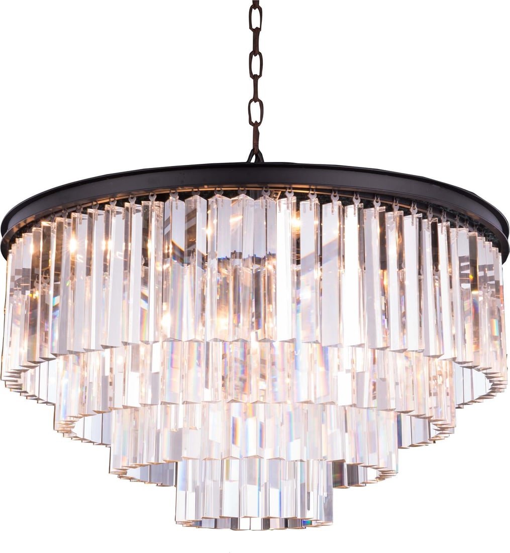 Sydney Collection Royal-Cut Crystal Pendant Light with Golden Teak Finish: Sydney Collection Royal-Cut Crystal Pendant Light with Golden Teak Finish This pendant lamp from the Sydney Collection blends traditional and contemporary design elements. Crafted with royal-cut cryst