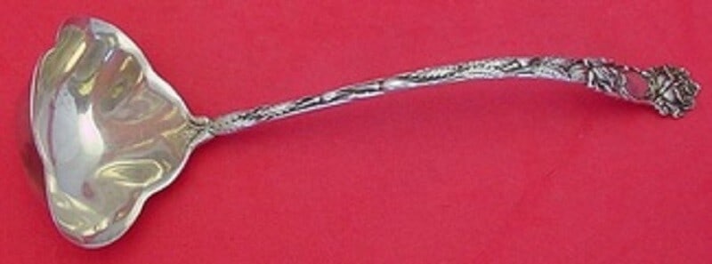 Alvin Bridal Rose Sterling Silver Fluted Ladle 8 Inch Serving: Alvin Bridal Rose Sterling Silver Fluted Ladle 8 Inch Serving This exquisite Bridal Rose by Alvin Sterling Silver Bouillon Ladle features a beautiful fluted design, measuring 8 inches in length. Craft