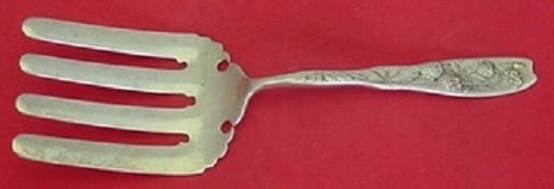 Whiting Berry Sterling Silver Asparagus Fork 8 3/4 Inches with Strawberry Design: Whiting Berry Sterling Silver Asparagus Fork 8 3/4 Inches with Strawberry Design This exquisite asparagus fork, crafted by Whiting, features the elegant Berry pattern, adorned with a charming strawber