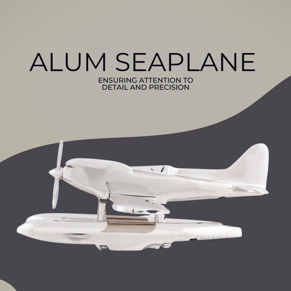 Decorative Aluminum Seaplane Model for Desk Display: Decorative Aluminum Seaplane Model for Desk Display Enhance your workspace with this stunning Ornamental Aluminum Seaplane model, perfect for desks or display. Crafted from durable aluminum, this intr