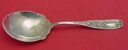 Reed and Barton Empire Sterling Silver Berry Spoon 8 7/8 Inch: Reed and Barton Empire Sterling Silver Berry Spoon 8 7/8 Inch This exquisite Empire Berry Spoon by Reed and Barton is crafted from sterling silver, showcasing the elegant Empire pattern that dates bac