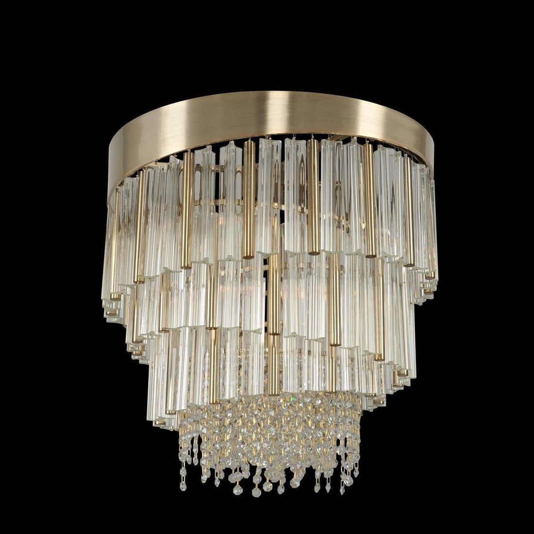 Kalco Espirali 20 Inch Pendant Light Brushed Gold Crystal: Kalco Espirali 20 Inch Pendant Light Brushed Gold Crystal Illuminate your space with the Elegant 20" Espirali Pendant Fixture, beautifully crafted with a stunning spiral framework. This convertible pe