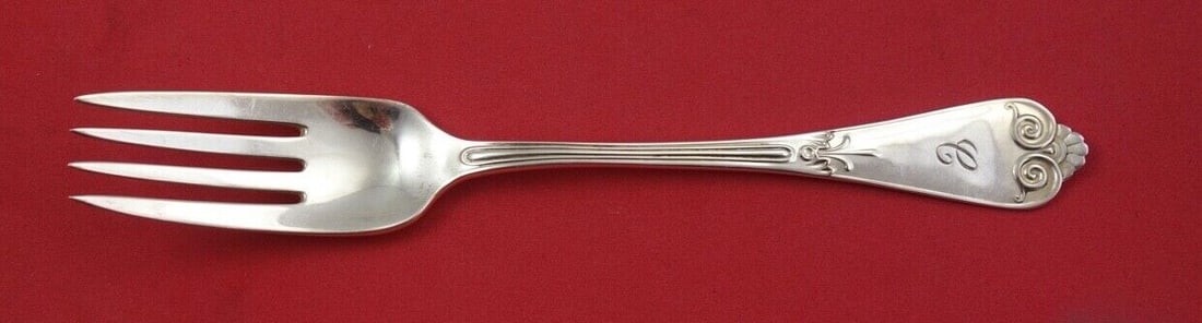 Tiffany & Co Beekman Sterling Silver Pastry Fork Monogrammed 6 1/4": Tiffany & Co Beekman Sterling Silver Pastry Fork Monogrammed 6 1/4" This exquisite pastry fork is part of the Beekman pattern by Tiffany & Co. Crafted from high-quality sterling silver, this piece mea