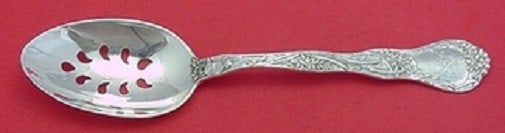 Gorham Meadow Sterling Silver 9-Hole Slotted Serving Spoon 8 3/4": Gorham Meadow Sterling Silver 9-Hole Slotted Serving Spoon 8 3/4" This exquisite serving spoon is crafted from sterling silver and features a beautiful pierced design with nine holes. Made by Gorham,