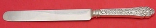 Gorham Medici Old Sterling Silver Banquet Knife 10.5 inches: Gorham Medici Old Sterling Silver Banquet Knife 10.5 inches This exquisite banquet knife, measuring 10 1/2 inches, is crafted from high-quality sterling silver and features the elegant Medici Old patt