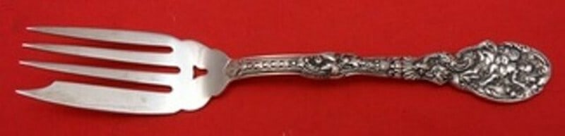 Gorham Versailles Sterling Silver Pierced Salad Fork 5 7/8 inch Heirloom: Gorham Versailles Sterling Silver Pierced Salad Fork 5 7/8 inch Heirloom This exquisite salad fork from the Versailles pattern by Gorham is crafted from high-quality sterling silver, showcasing a beau