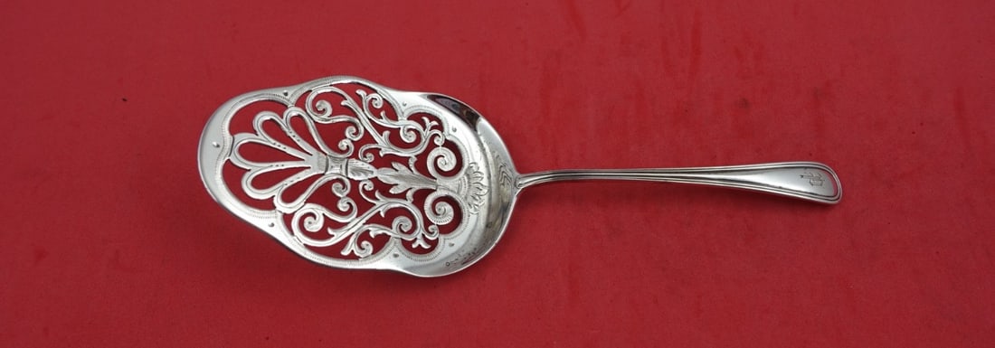 Birks Saxon Sterling Silver Petit Four Server 6 3/4 Inch: Birks Saxon Sterling Silver Petit Four Server 6 3/4 Inch This elegant Saxon by Birks Sterling Silver Petit Four Server features a flat handle and measures 6 3/4 inches in length. Crafted from high-qua
