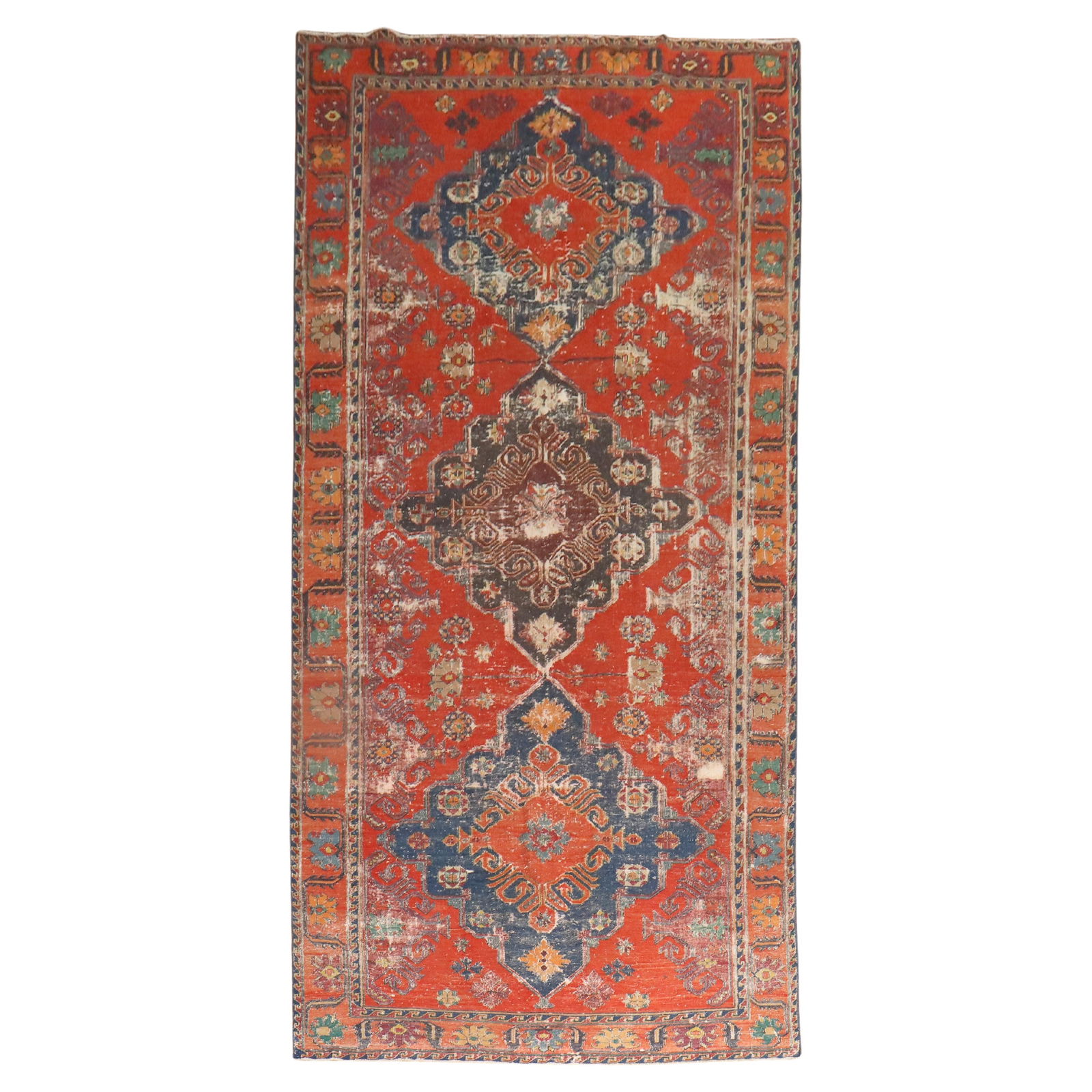 Mid-19th Century Persian Soumak Tribal Rug 68 x 144 Wool Hand-Woven (1 of 11)