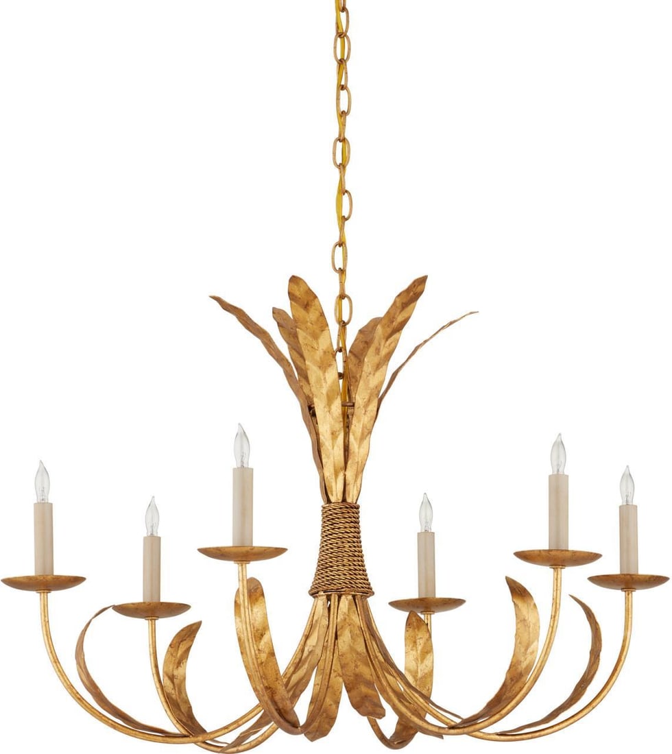 Bette Gold Chandelier by Bunny Williams Grecian Style UL-Listed Lighting: Bette Gold Chandelier by Bunny Williams Grecian Style UL-Listed Lighting Illuminate your space with the stunning Bette Gold Chandelier by Bunny Williams. This exquisite piece features a Greek style de