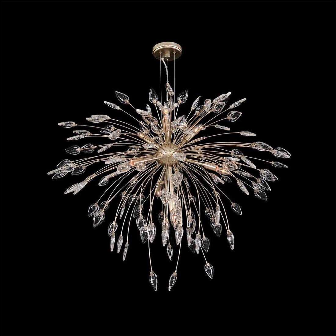 John-Richard Reveille 7-Light Silver Leaf Crystal Chandelier: John-Richard Reveille 7-Light Silver Leaf Crystal Chandelier Illuminate your space with this exquisite Timeless Antique Style Silver Crystal Chandelier, designed in a stunning Neo-Classical Revival st