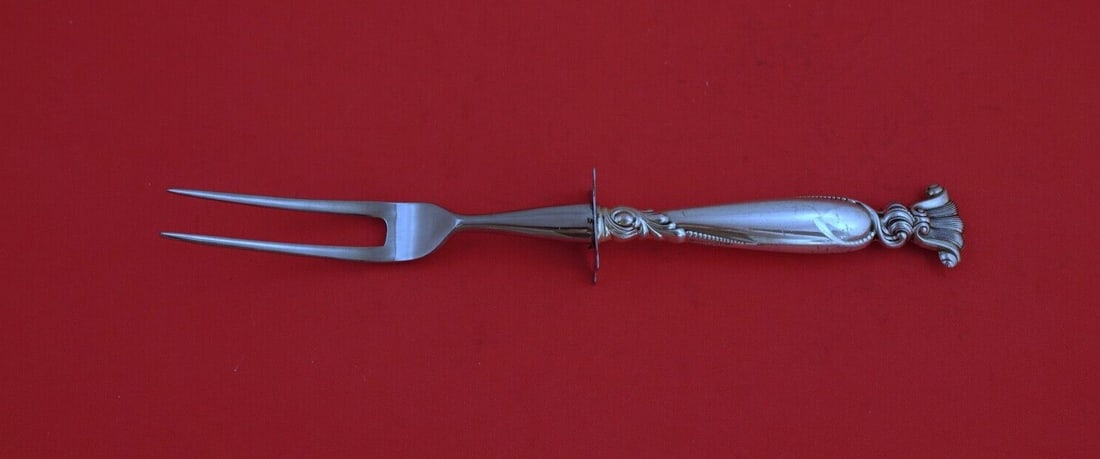 Wallace Romance of the Sea Sterling Silver Steak Carving Fork 9 3/4" (1 of 3)
