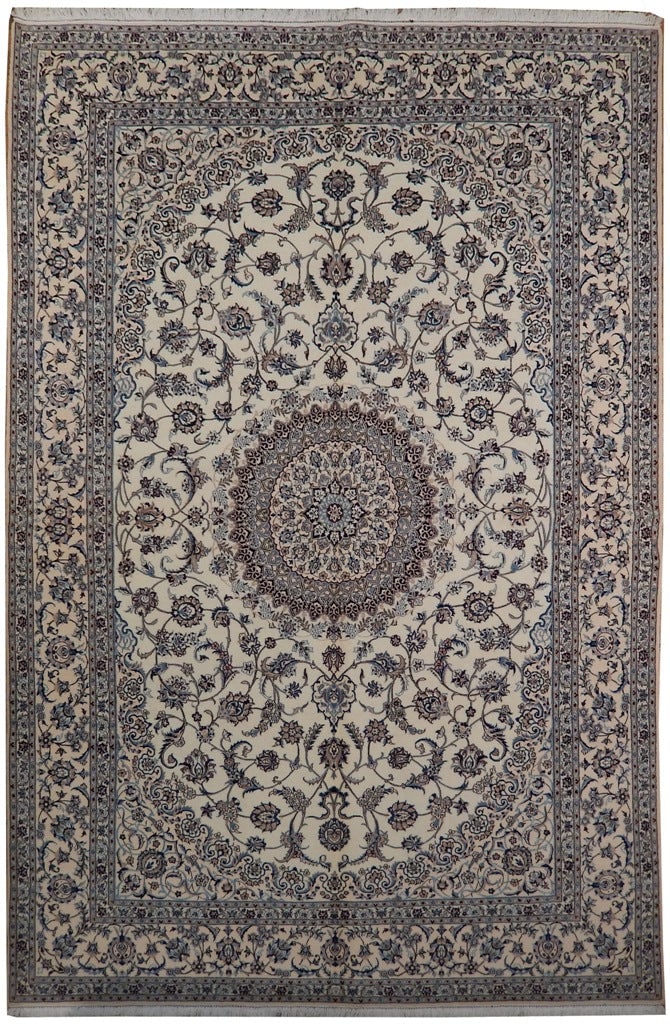 Signed Habibian Super Fine Persian Nain Rug 6.9 x 10 Wool Silk Handmade Iran: Signed Habibian Super Fine Persian Nain Rug 6.9 x 10 Wool Silk Handmade Iran Free continental US Shipping Experience the luxurious elegance of this signed Habibian Super Fine Persian Nain Rug, meticul