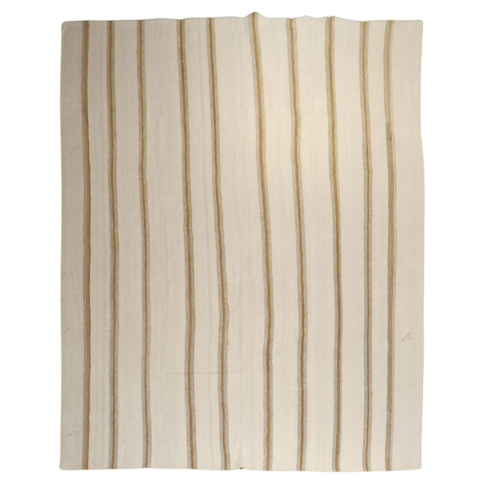 Zabihi Collection Large Vintage Turkish Kilim 10'1'' x 14'2'' Minimalist Design: Zabihi Collection Large Vintage Turkish Kilim 10'1'' x 14'2'' Minimalist Design Discover the exquisite beauty of this one-of-a-kind large vintage Turkish Kilim from the Zabihi Collection. Perfect for