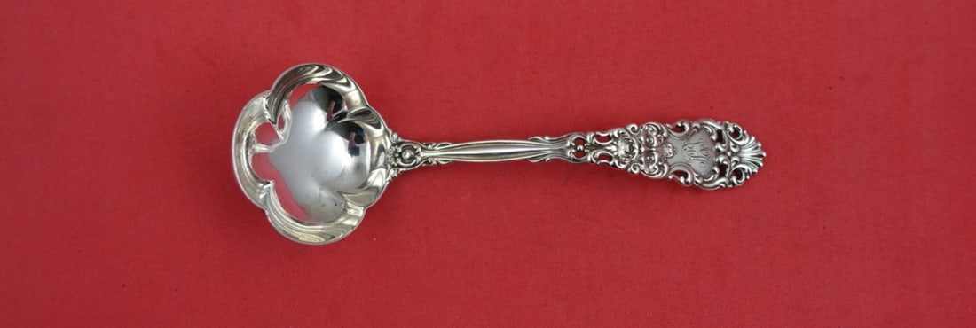 Dominick & Haff Renaissance Sterling Silver Sauce Ladle 6.5" Pierced Handle: Dominick & Haff Renaissance Sterling Silver Sauce Ladle 6.5" Pierced Handle This exquisite Renaissance sauce ladle by Dominick & Haff features a beautifully pierced handle, perfect for serving sauces