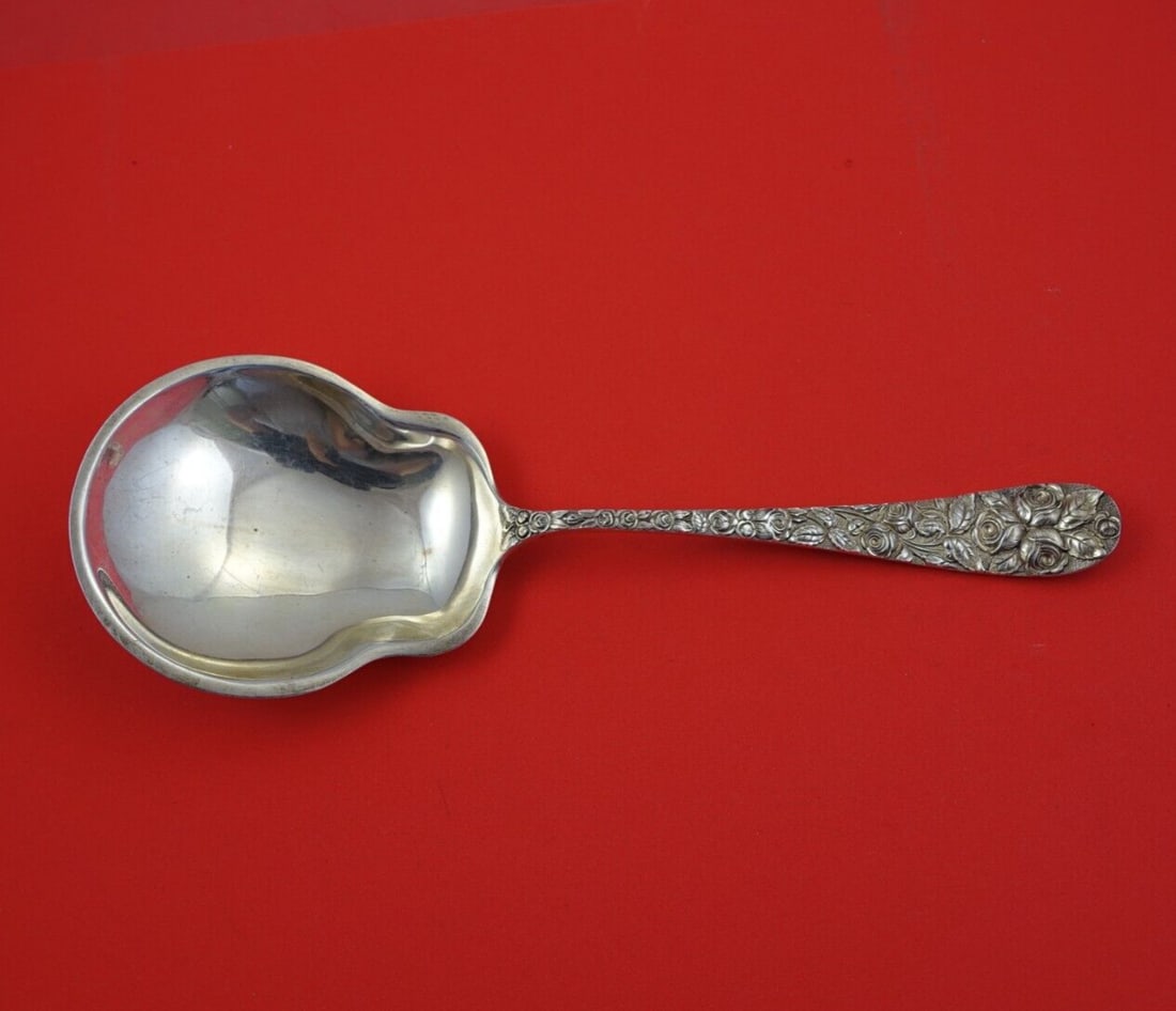 Schofield Baltimore Rose Sterling Silver Berry Spoon 9.5 Inch Serving: Schofield Baltimore Rose Sterling Silver Berry Spoon 9.5 Inch Serving This exquisite serving spoon from Schofield features the elegant Baltimore Rose pattern, making it a stunning addition to your tab