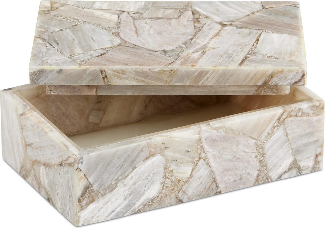 Currey Jossa Banded Aventurine Box Natural Accent 2.5H 7W 4.5D: Currey Jossa Banded Aventurine Box Natural Accent 2.5H 7W 4.5D Enhance your decor with this elegant Jossa Aventurine Box, a perfect blend of natural beauty and functionality. Crafted from banded avent