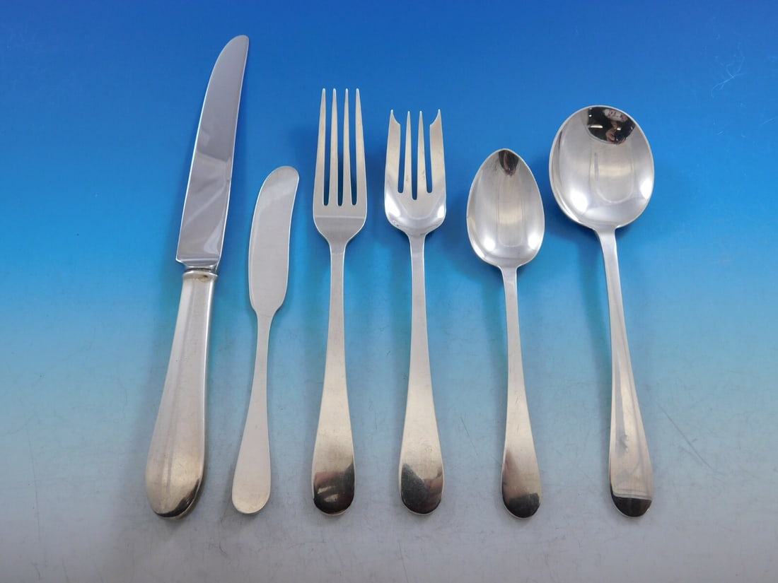 Tiffany & Co Salem Sterling Silver Flatware Set for 12 - 72 Pieces with Storage Chest: Tiffany & Co Salem Sterling Silver Flatware Set for 12 - 72 Pieces with Storage Chest This exquisite Salem by Tiffany & Co. Sterling Silver Flatware Set offers a service for 12, comprising a total of