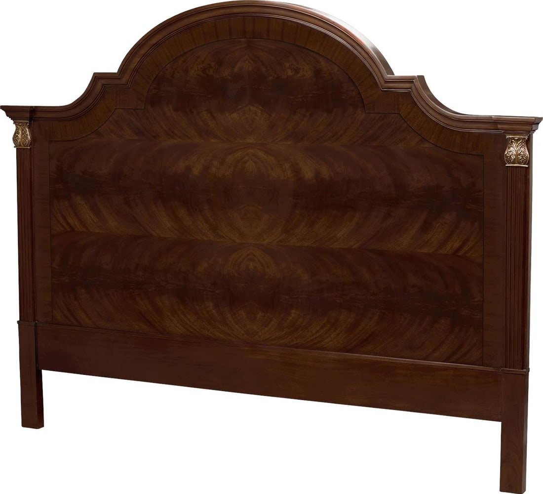 Maitland-Smith King Headboard Crotch Mahogany Brass Accents Louis XVI Style (1 of 1)