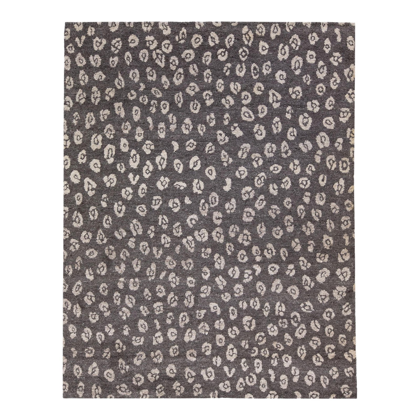 Thom Filicia Contemporary Charcoal Wool Viscose Handmade Rug 7'9 x 9'9: Thom Filicia Contemporary Charcoal Wool Viscose Handmade Rug 7'9 x 9'9 Introducing a stunning Contemporary Moroccan Style Rug from the Thom Filicia Home Collection, this hand-knotted masterpiece featu