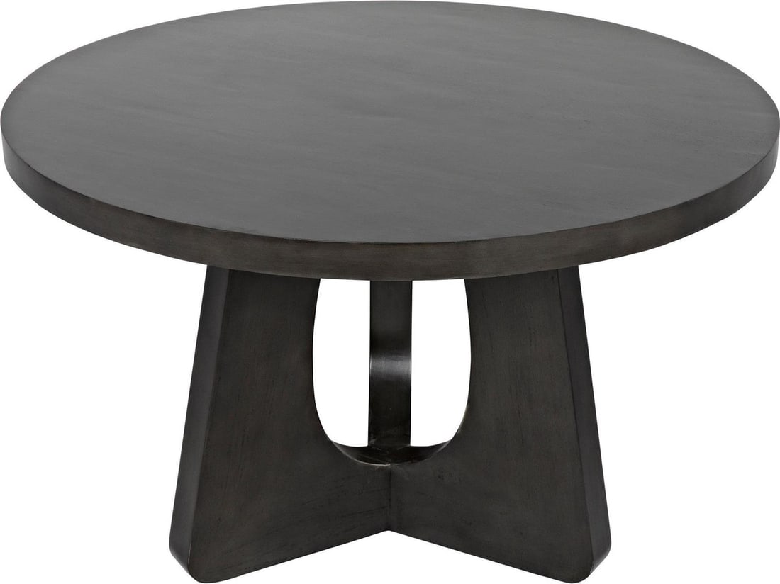 Nobuko Round Dining Table 48in Mahogany Veneer Classic Design (1 of 6)