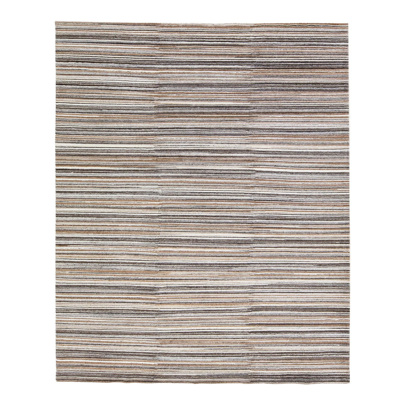 Handmade Bamboo Silk Stripe Rug 8' x 10' Modern Design: Handmade Bamboo Silk Stripe Rug 8' x 10' Modern Design Discover the exquisite craftsmanship of this handmade rug, featuring a beautiful blend of bamboo and silk. The rug showcases a captivating stripe
