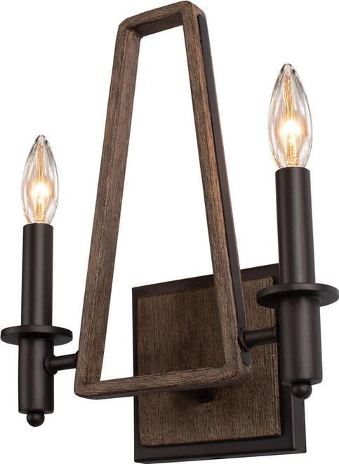Kalco Farmhouse Chic Satin Bronze 2-Light Wall Sconce: Kalco Farmhouse Chic Satin Bronze 2-Light Wall Sconce Illuminate your space with this charming farmhouse sconce, perfect for adding a touch of rustic elegance to any room. This wall sconce features a