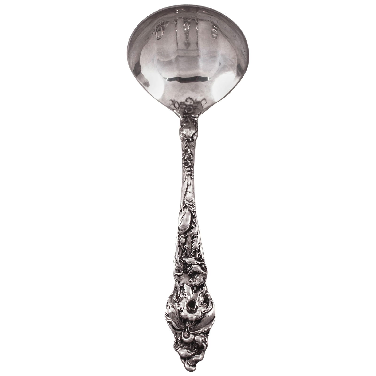 Reed & Barton Sterling Silver Ladle Les Six Fleurs Art Nouveau 1901: Reed & Barton Sterling Silver Ladle Les Six Fleurs Art Nouveau 1901 This exquisite sterling silver ladle, crafted by Reed & Barton, features the iconic "Les Six Fleurs" pattern, celebrated for its ele