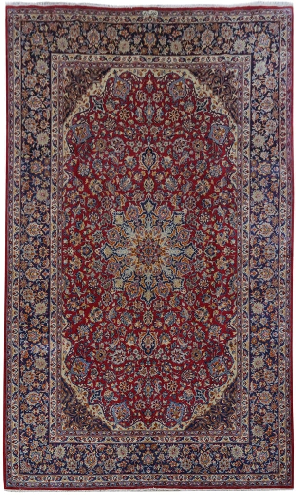 Handcrafted 9'10 x 16'5 Red Persian Isfahan Rug Artisan Crafted: Handcrafted 9'10 x 16'5 Red Persian Isfahan Rug Artisan Crafted Free continental US Shipping Experience the elegance of a handcrafted Persian rug, featuring traditional Isfahan designs woven with a si
