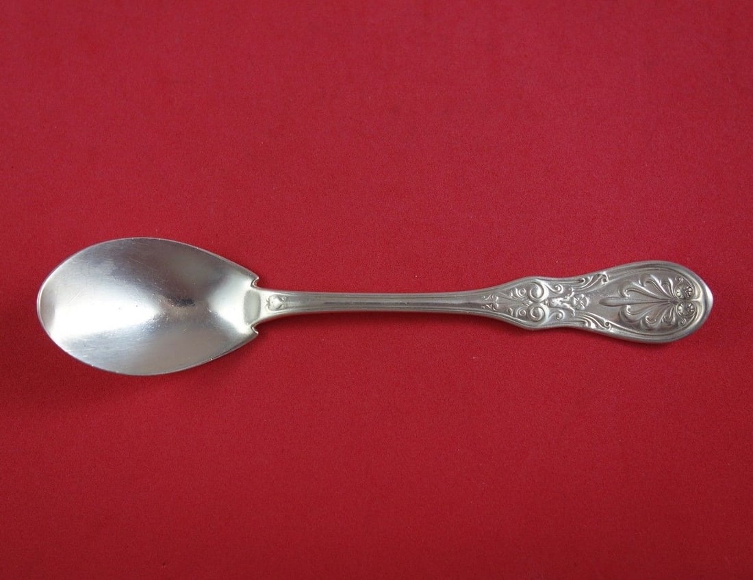 Tiffany & Co Saratoga Sterling Silver Ice Cream Spoon 5 7/8": Tiffany & Co Saratoga Sterling Silver Ice Cream Spoon 5 7/8" Experience the elegance of the Saratoga pattern with this stunning ice cream spoon by Tiffany & Co. Crafted from high-quality sterling silv