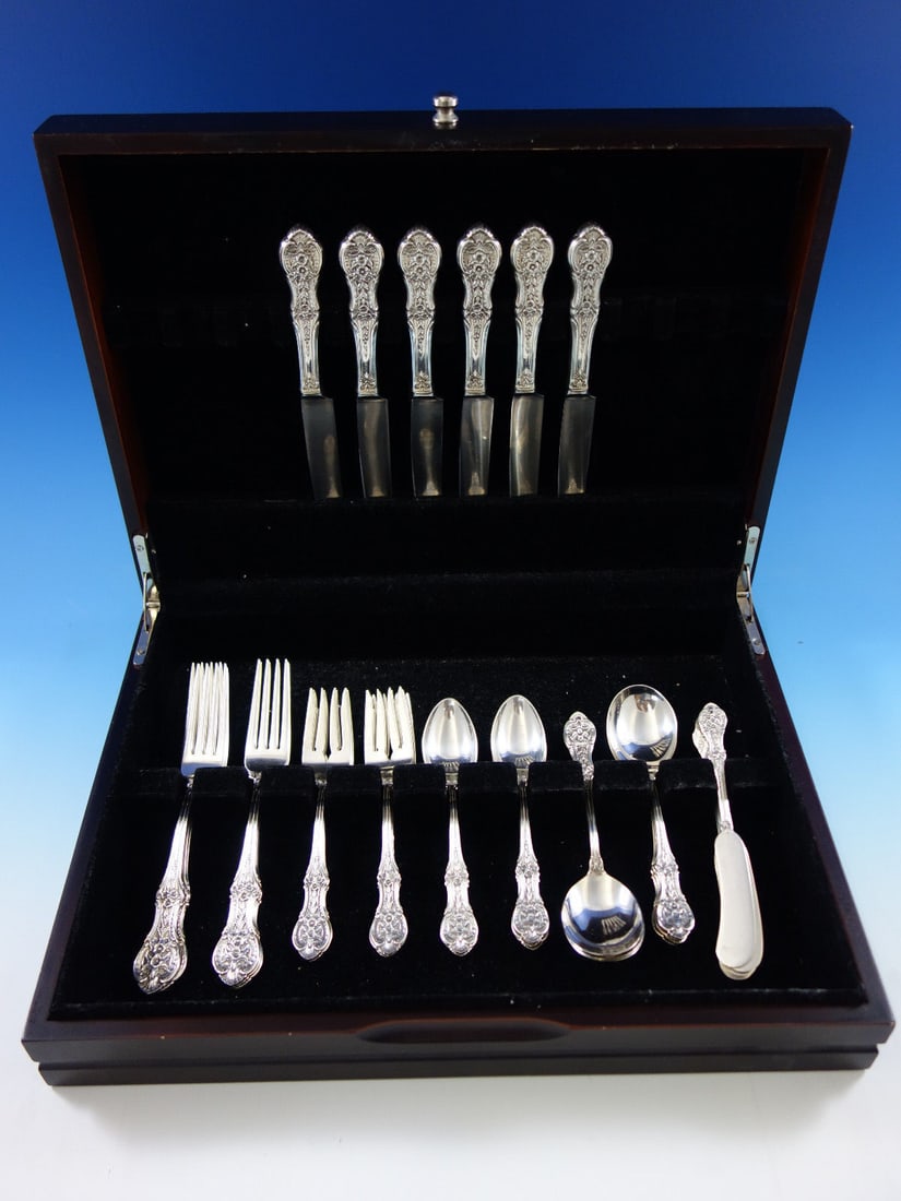 International Silver Springtime Sterling Flatware Set 36 Pieces with Storage Chest - 2