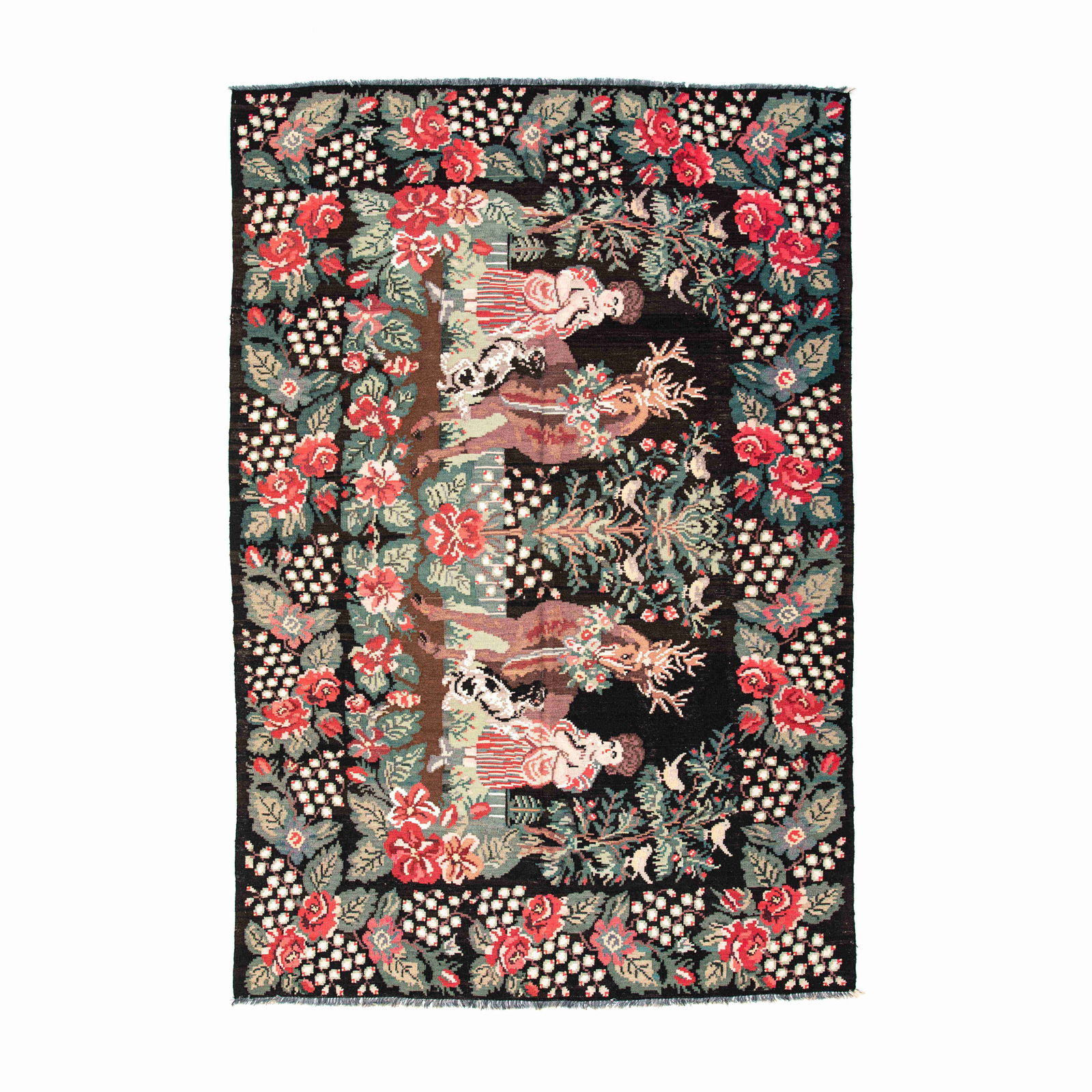 Authentic Karabag Handmade Wool Kilim 78.7 x 120.1 Inches (1 of 8)