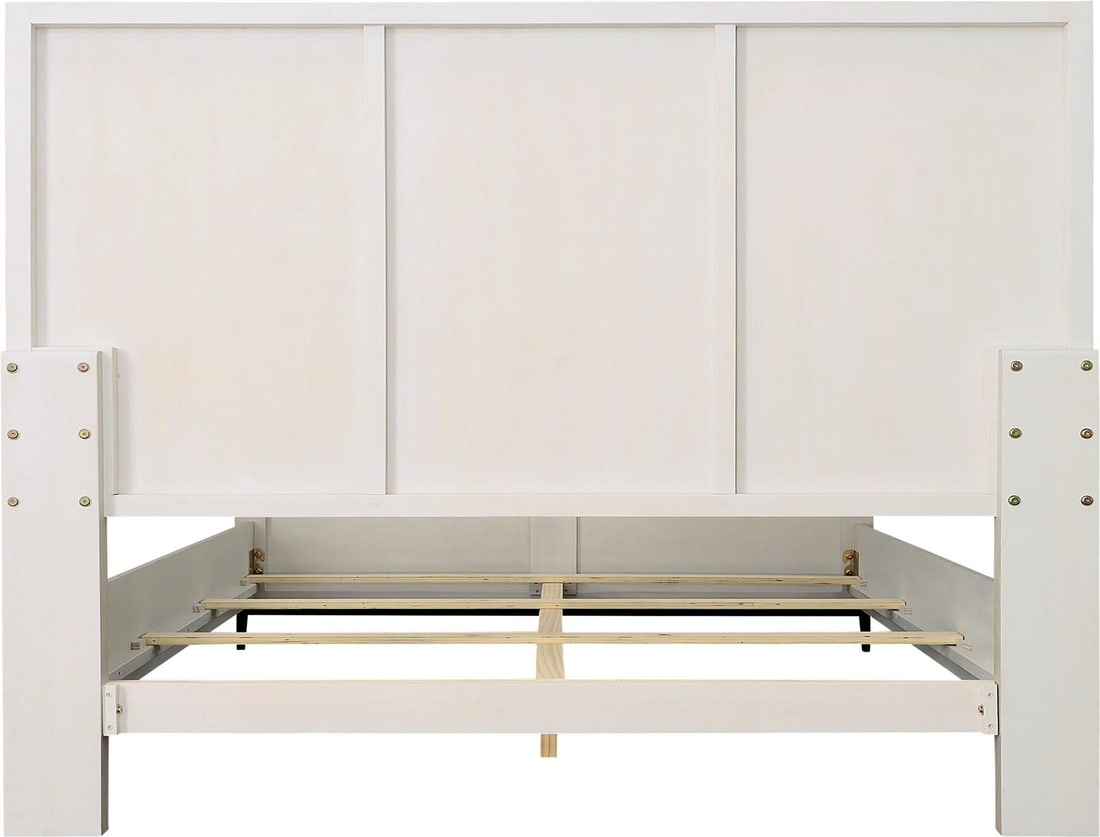 Silvia Collection Light Gray Bed 59H 80W 85D: Silvia Collection Light Gray Bed 59H 80W 85D Experience modern elegance with the Silvia Bed in a sophisticated light gray finish. This stylish bed features a sturdy construction made from oak veneer a