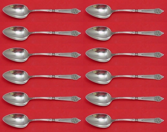 Gorham Lansdowne Sterling Silver Teaspoon Set 12 Pieces 5 5/8": Gorham Lansdowne Sterling Silver Teaspoon Set 12 Pieces 5 5/8" This exquisite 12-piece set of teaspoons from the Lansdowne pattern by Gorham is crafted from high-quality sterling silver. Each spoon me