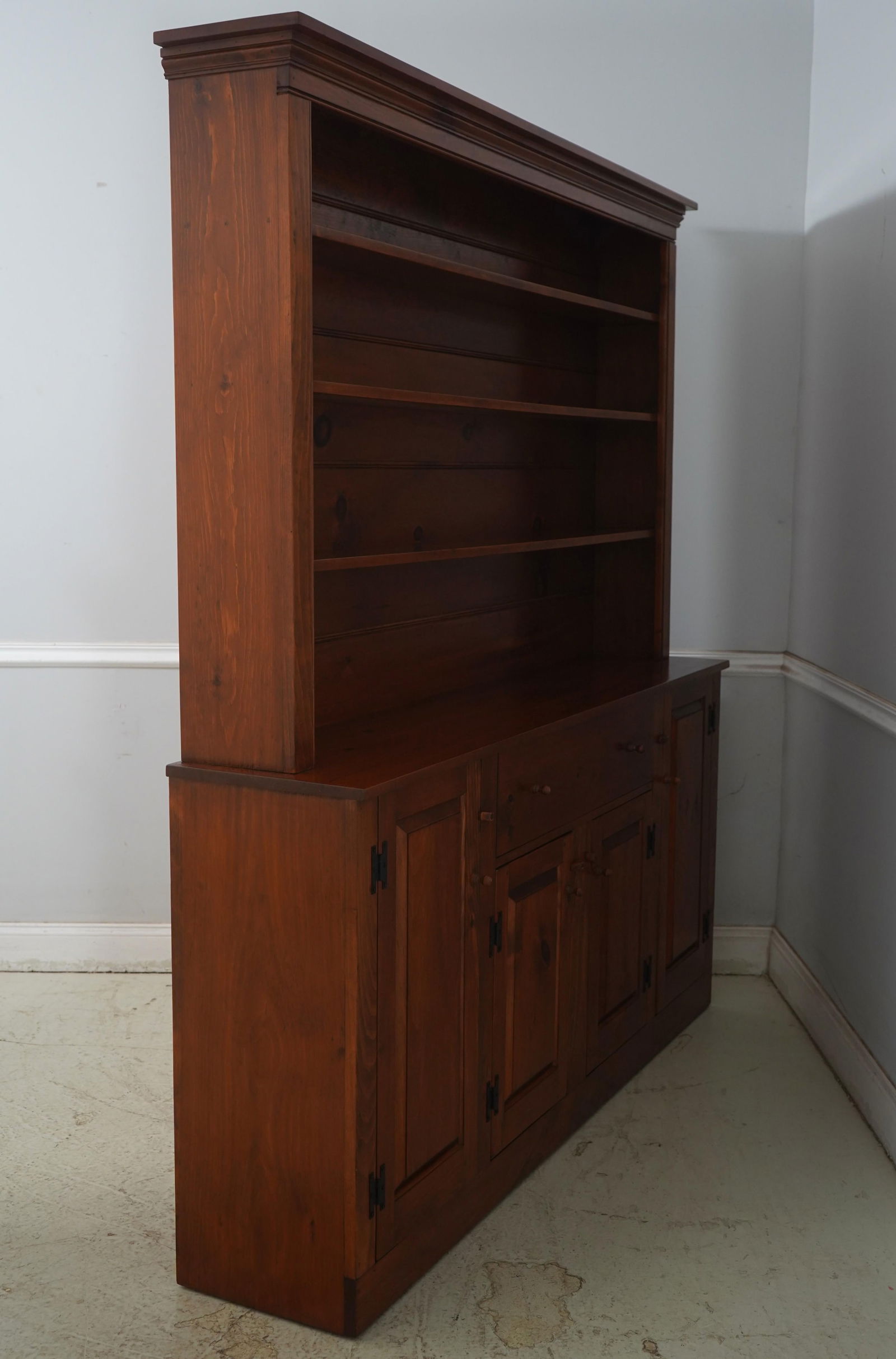 Dr Dimes 2 Piece Solid Pine Step Back Cupboard - 2