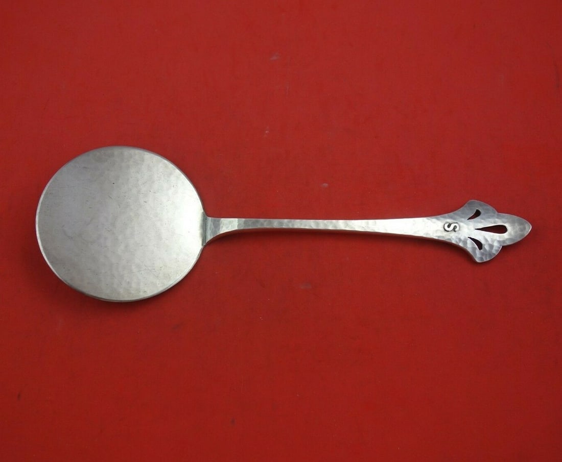 Lebolt Sterling Silver Tomato Server 8 3/4" with Monogram S: Lebolt Sterling Silver Tomato Server 8 3/4" with Monogram S Elevate your dining experience with this exquisite Lebolt sterling silver tomato server. Crafted from solid sterling silver, this serving