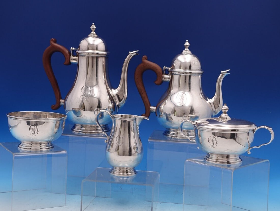 Gorham Queen Anne Sterling Silver 5 Piece Tea Set 1850-1899 (1 of 18)