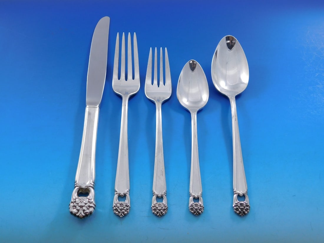 1847 Rogers Eternally Yours Silverplate Flatware Set 78 pcs for 12: 1847 Rogers Eternally Yours Silverplate Flatware Set 78 pcs for 12 Enhance your dining experience with the Eternally Yours Silverplate Flatware Set by 1847 Rogers, a stunning collection designed for t