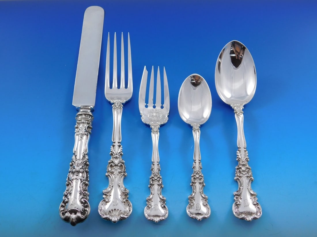 International Silver Avalon Sterling Silver Flatware Set 67pc G Monogram: International Silver Avalon Sterling Silver Flatware Set 67pc G Monogram Introducing the Avalon Flatware Set by International Sterling, a stunning collection that beautifully combines functionality an