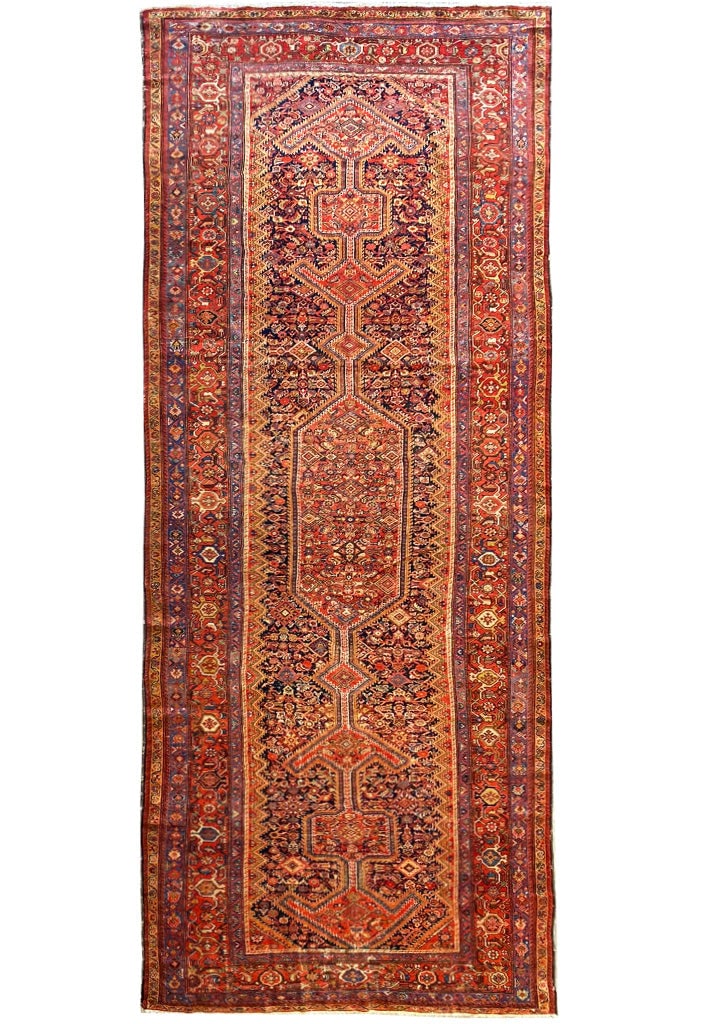 Antique Persian Tribal Rug 6.4ft x 17.2ft Gallery Size: Antique Persian Tribal Rug 6.4ft x 17.2ft Gallery Size Free continental US Shipping This stunning Antique Persian Tribal Rug showcases intricate patterns and vibrant colors, perfect for adding a touch