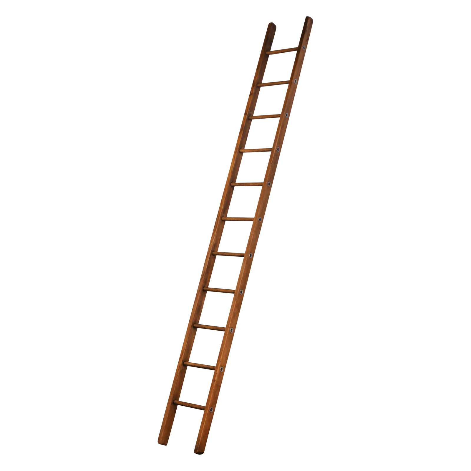 Antique 19th Century French Pine Library Ladder 11 Steps (1 of 9)